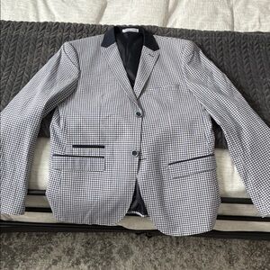 Paisley and Gray, Navy and White Checkered Blazer